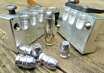 Accurate Molds’ 43-205C with three cavity blocks, “the makin’s” for good bullets.